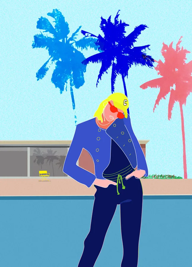 katagami de fleurs vertes