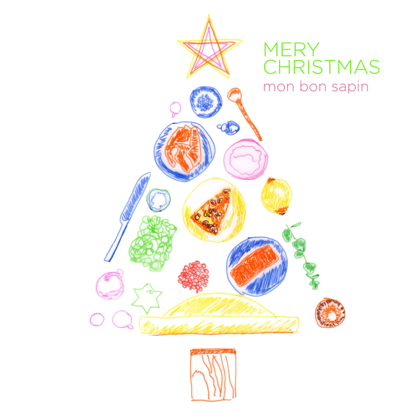 illustration, greeting card design, merry christmas card, Noel