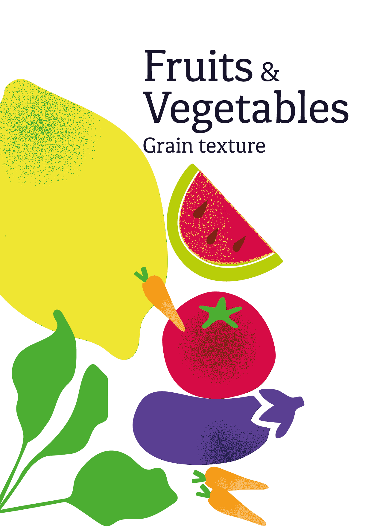 Fruits & Vegetables_Poster - grain effect